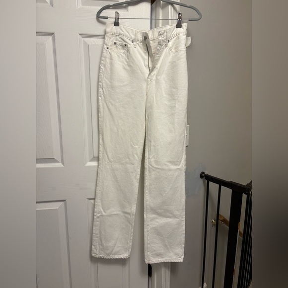 A.L.C Women’s White Straight Wide Leg Jeans Size 27 - Picture 1 of 4